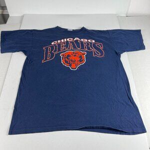 VTG 80s Artex Chicago Bears Football Shirt Extra Large Blue Single Stitch Tee